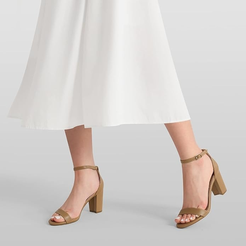 Adjustable Strap Open-Toe Design Block Sandals
