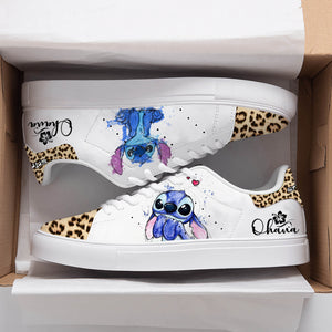 Stitch Leopard Print Sneakers