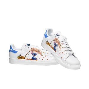 Stitch Fall Leaf Pattern Casual Sneakers