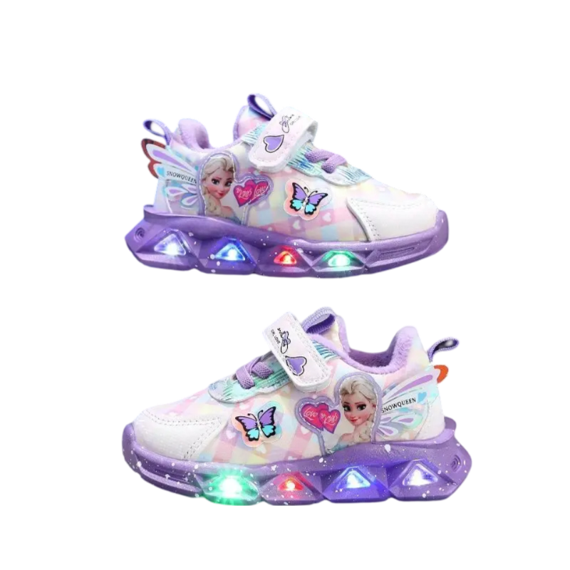 Frozen Elsa Princess LED Sneakers For Girls