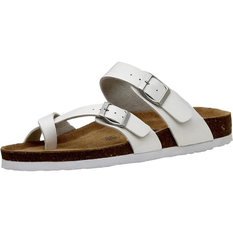 Women Comfort Sandals With Double Buckle