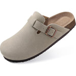 Load image into Gallery viewer, Slip On Suede Clogs With Buckle Closure
