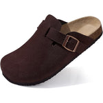 Load image into Gallery viewer, Slip On Suede Clogs With Buckle Closure
