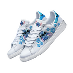 Load image into Gallery viewer, Custom Name Stitch Floral Casual Sneakers
