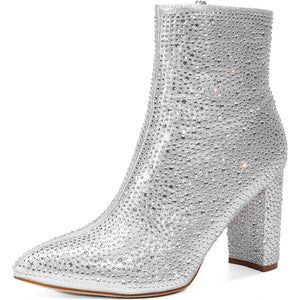 Rhinestone Studded Boots