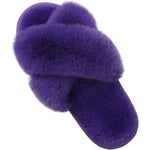 Load image into Gallery viewer, Cross Band Plush Memory Foam Slippers
