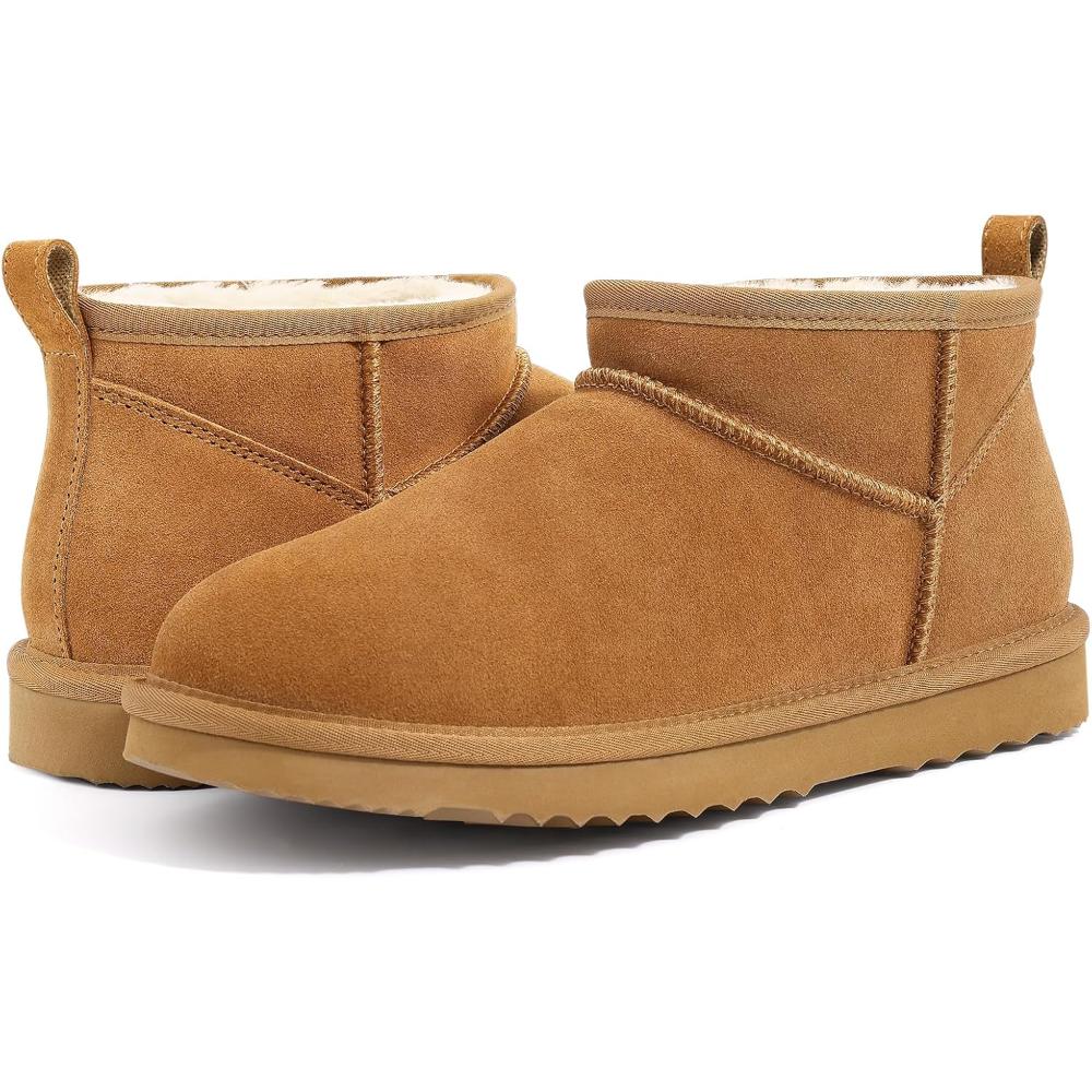 Sleek Fuzzy Plush Winter Mini Boots