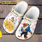 Load image into Gallery viewer, Personalized Beauty And The Beast Patterned Clogs
