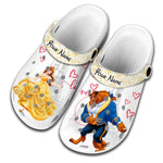 Load image into Gallery viewer, Personalized Beauty And The Beast Patterned Clogs
