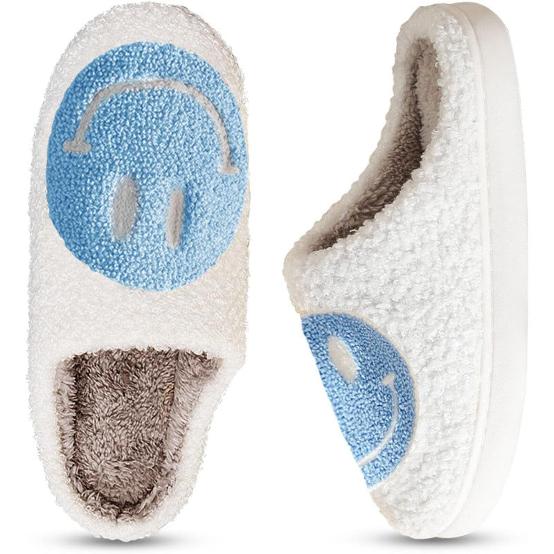 Smile Plush Cozy Slip On Slippers