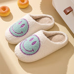 Load image into Gallery viewer, Smile Plush Cozy Slip On Slippers
