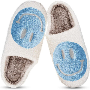 Smile Plush Cozy Slip On Slippers