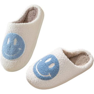 Smile Plush Cozy Slip On Slippers