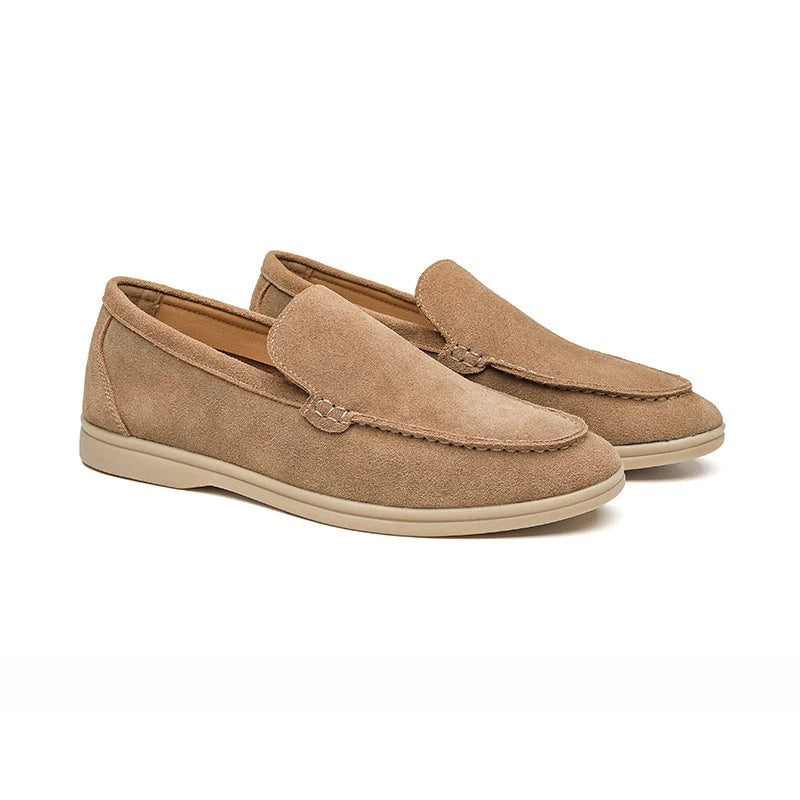 Suede Slip On Loafers