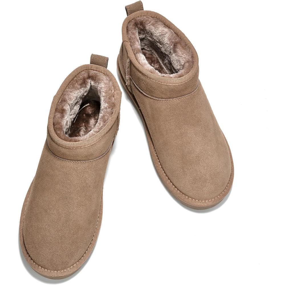 Suede Winter Boots With Cushioned Insole