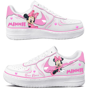 Minnie Mouse Custom Name Casual Sneakers