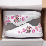 Load image into Gallery viewer, Custom Named Minnie Mouse Flower Designed Shoes
