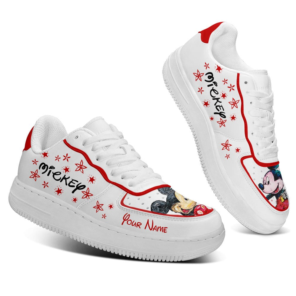 Custom Name Mickey Mouse Designed Casual Sneaker