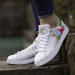 Custom Name Print Tinker Bell Butterfly Casual Sneakers