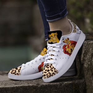 Lion King Leopard Pattern Skate Casual Sneakers