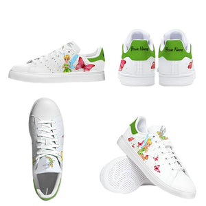 Custom Name Print Tinker Bell Butterfly Casual Sneakers