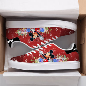 Mickey Mouse Glitter Pattern Casual Sneakers