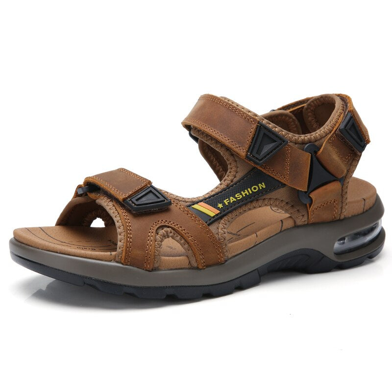 Genuine Leather Outdoor Men Roman Sandals