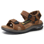 Load image into Gallery viewer, Genuine Leather Outdoor Men Roman Sandals
