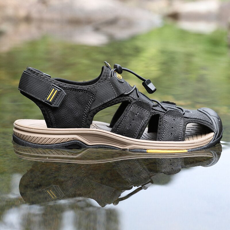 Summer Men Genuine Leather Sandals