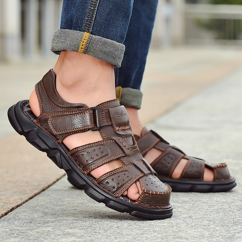 Genuine Leather High Quality Classic Men Sandals