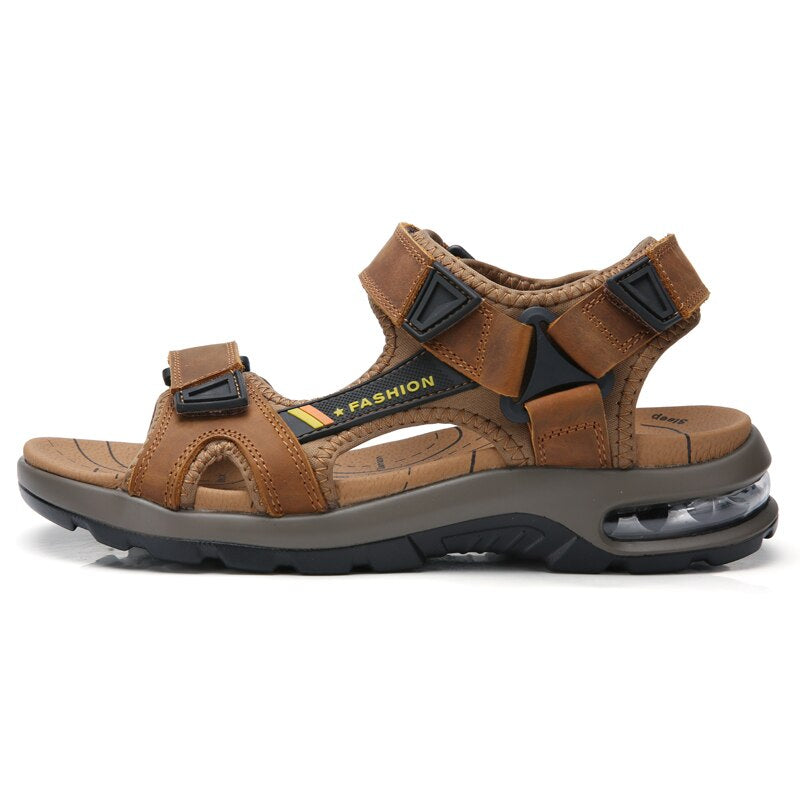 Genuine Leather Outdoor Men Roman Sandals