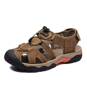 Big Size Men Genuine Leather Sandals