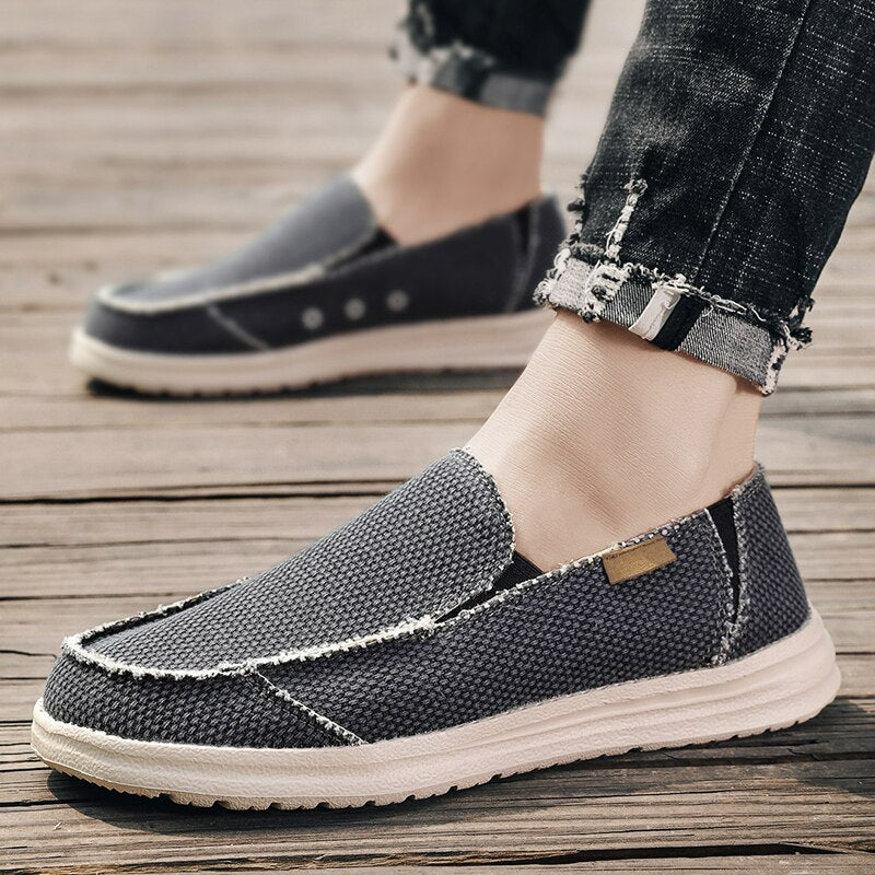 Summer Denim Canvas Men Breathable Casual Shoes