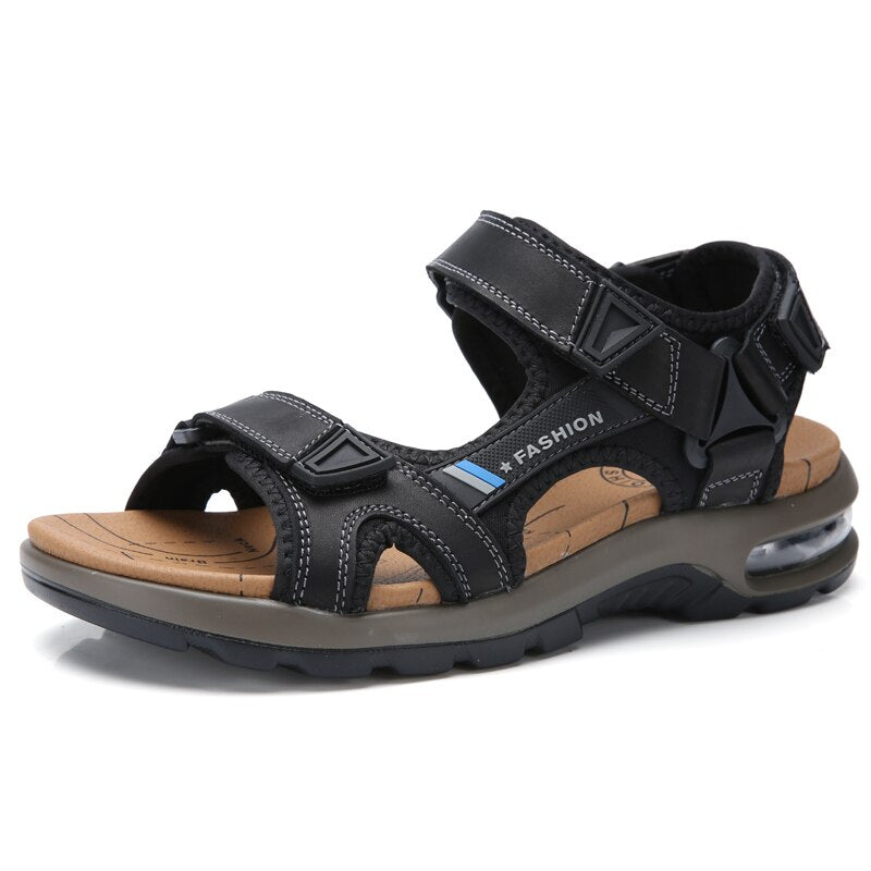 Genuine Leather Outdoor Men Roman Sandals