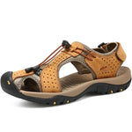 Load image into Gallery viewer, Genuine Leather Outdoor Men Beach Sandals
