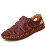 Load image into Gallery viewer, Genuine Leather Roman Men&#39;s Sandals
