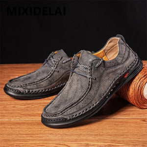 Handmade Men's Leather Casual Sneakers