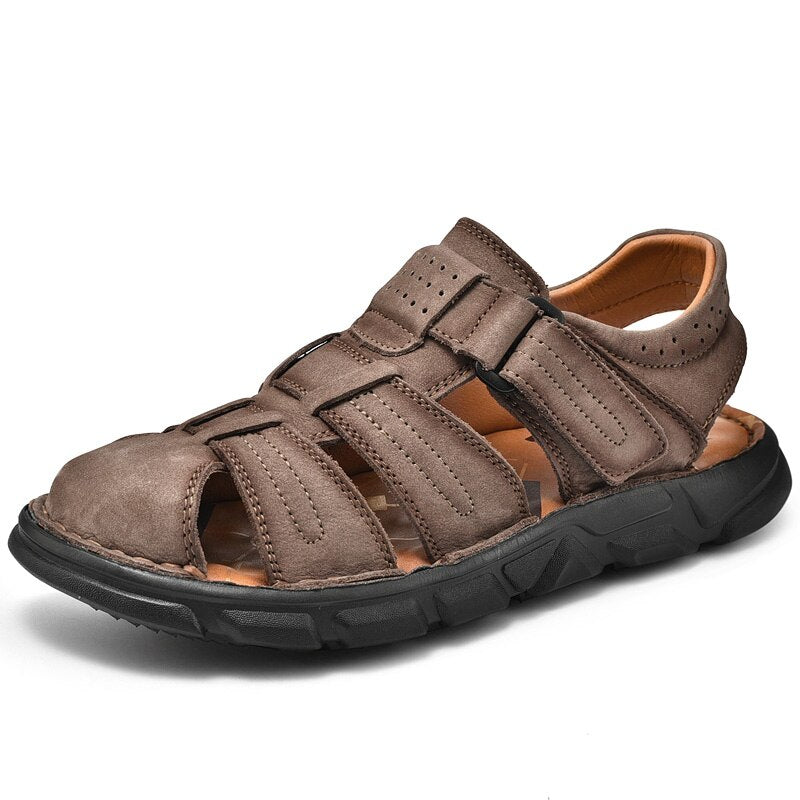 Genuine Lightweight Leather Men's Sandals