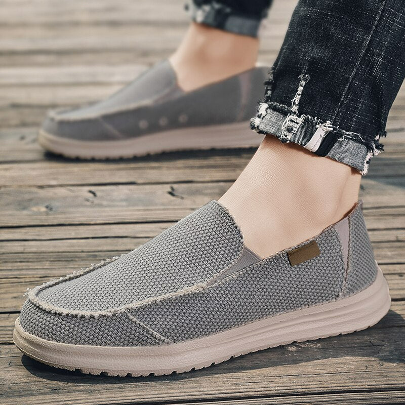 Summer Denim Canvas Men Breathable Casual Shoes