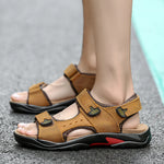 Load image into Gallery viewer, Casual Men Genuine Leather Soft Sandals
