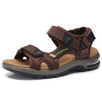 Load image into Gallery viewer, Genuine Leather Outdoor Men Roman Sandals
