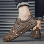 Load image into Gallery viewer, Men&#39;s Casual Lace-Up Leather Sneakers
