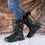 Load image into Gallery viewer, Camouflage Snow Waterproof Men Boots With Fur
