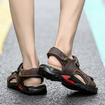 Load image into Gallery viewer, Casual Men Genuine Leather Soft Sandals
