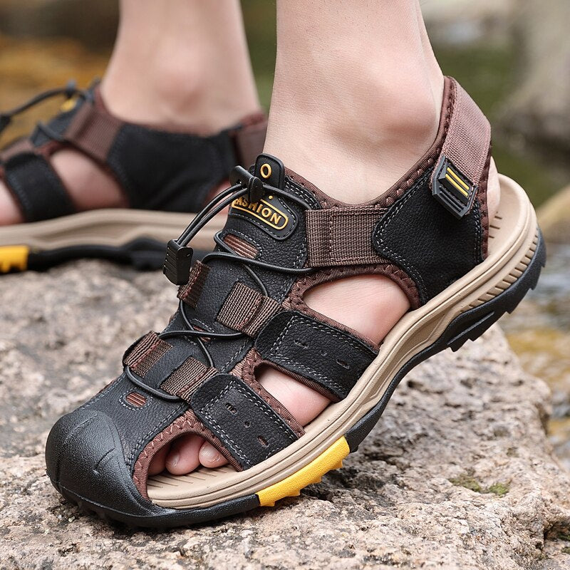 Summer Men Genuine Leather Sandals