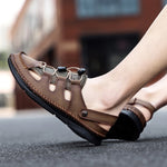 Load image into Gallery viewer, Leather Men&#39;s Classic Sandals
