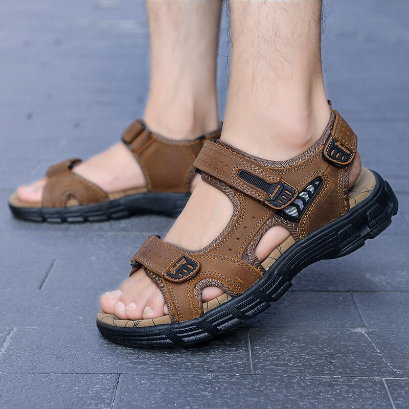 Classics Men's Summer Genuine Leather Sandals