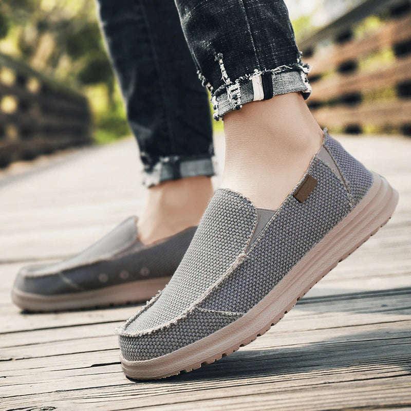 Summer Denim Canvas Men Breathable Casual Shoes