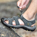 Load image into Gallery viewer, Genuine Leather Summer Men&#39;s Sandals
