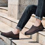 Load image into Gallery viewer, Men&#39;s Split Leather Slip On Loafers
